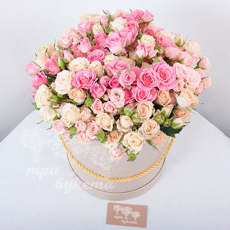 Купить цветы в коробке недорого екатеринбург розы 100 штук